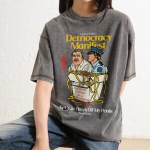 Democracy Manifest - Humorous Takeout Design Wash T-Shirt